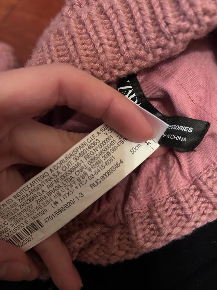 Pembe ve Pudra Zara Çocuk Örgü Bere - Görsel 4