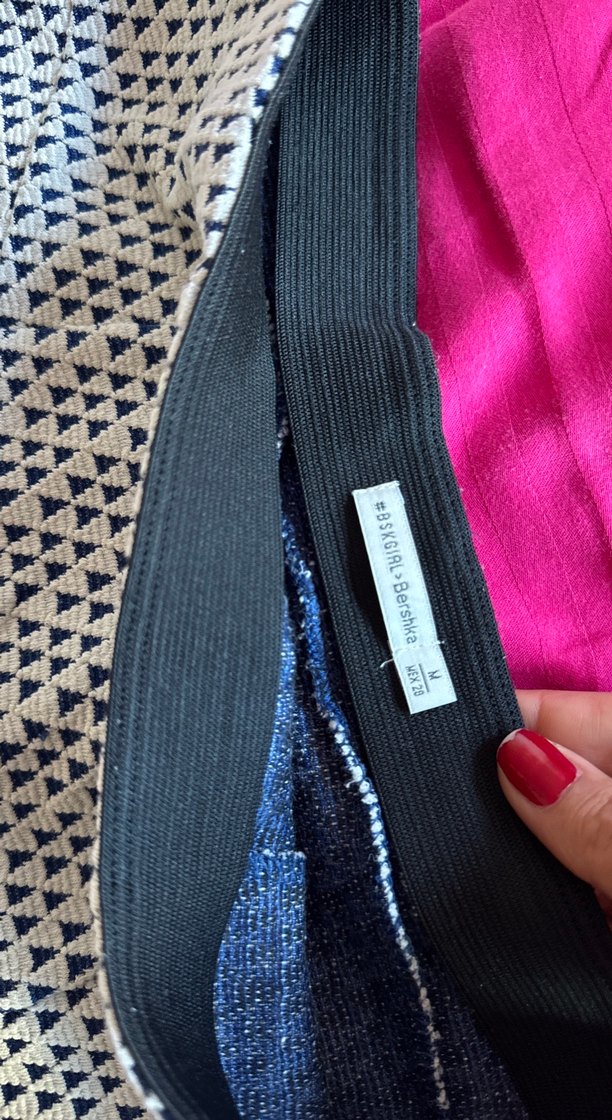 Mavi  Desenli Mini Etek - Görsel 2