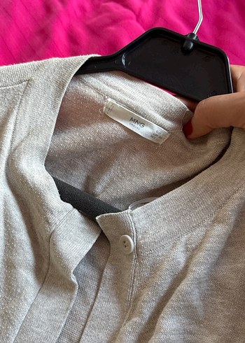 Gri Uzun Kollu Rahat uzun Hırka/elbise - Görsel 3