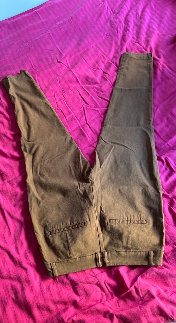 Kahverengi Süet Kadın Pantolon - Görsel 4