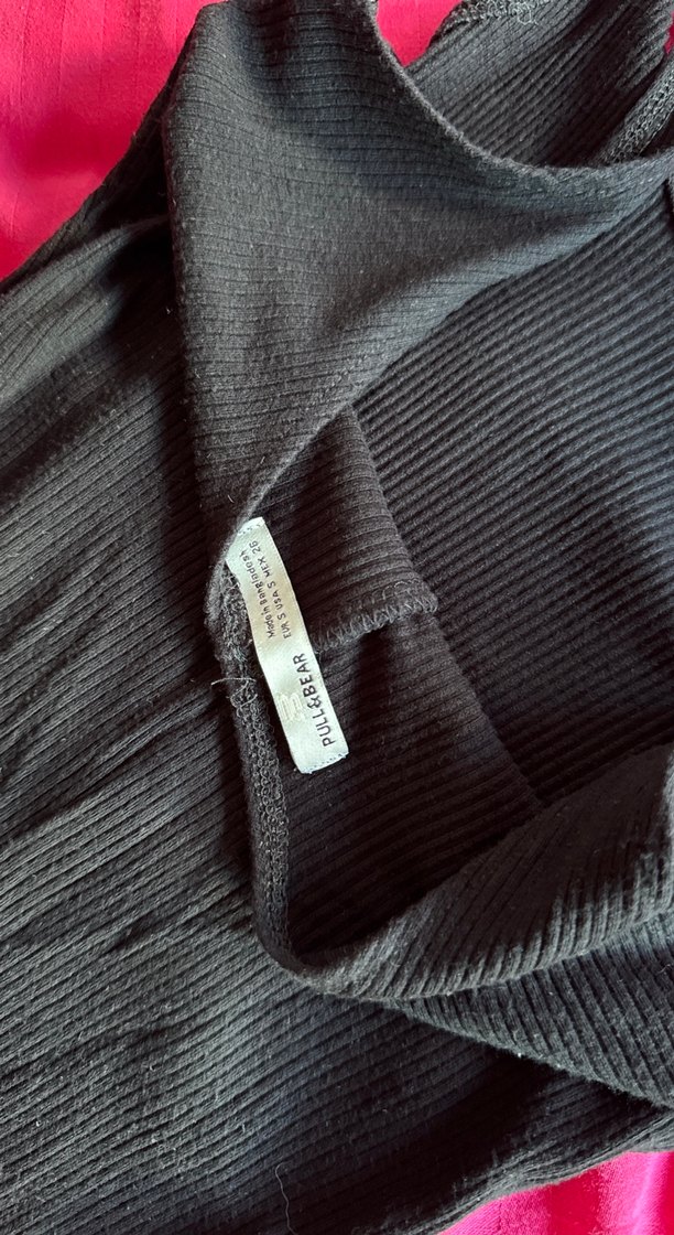 Siyah Sade Uzun  lycralı Kadın Elbise - Görsel 3