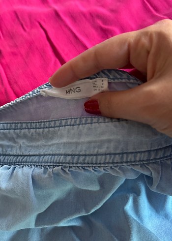 Mavi yumuşak kot kumaş Elbise - Görsel 2