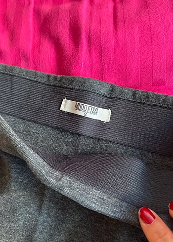 Gri Volanlı Mini Etek - Görsel 2