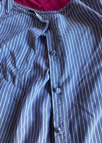 Volanlı, Kısa Kollu, Geniş Kesim Bluz - Görsel 4