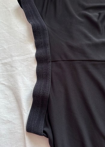 Drapeli Siyah Mini Kadın şort Etek - Görsel 2