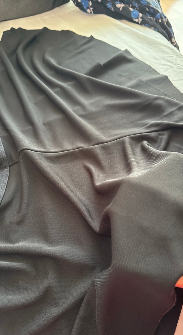 Drapeli Siyah Mini Kadın şort Etek - Görsel 4