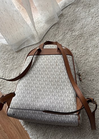 Michael Kors Gri Deri Sırt Çantası - Görsel 4