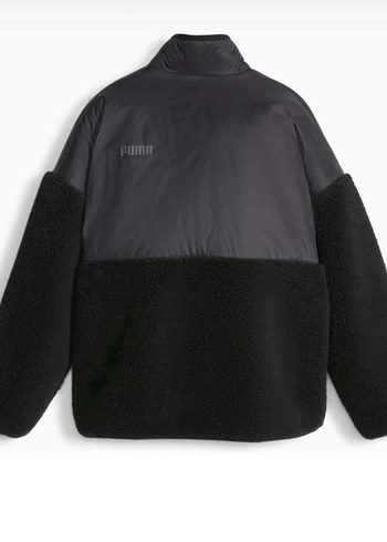 Puma Kadin Siyah Yüksek Yakalı Peluş Ceket Mont - Görsel 4