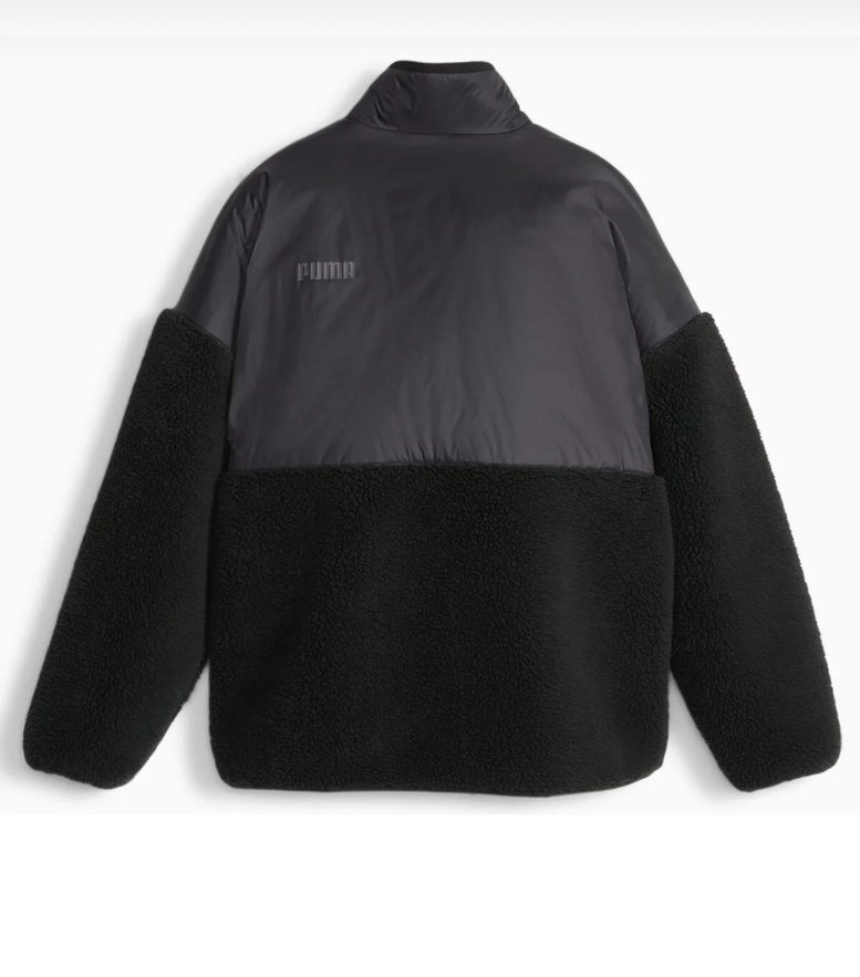 Puma Kadin Siyah Yüksek Yakalı Peluş Ceket Mont - Görsel 4