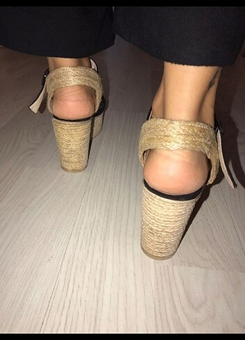 Zara Espadril kadın yüksek topuklu ayakkabı 36 numara