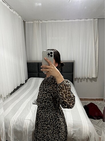 Leopar Desenli elbise