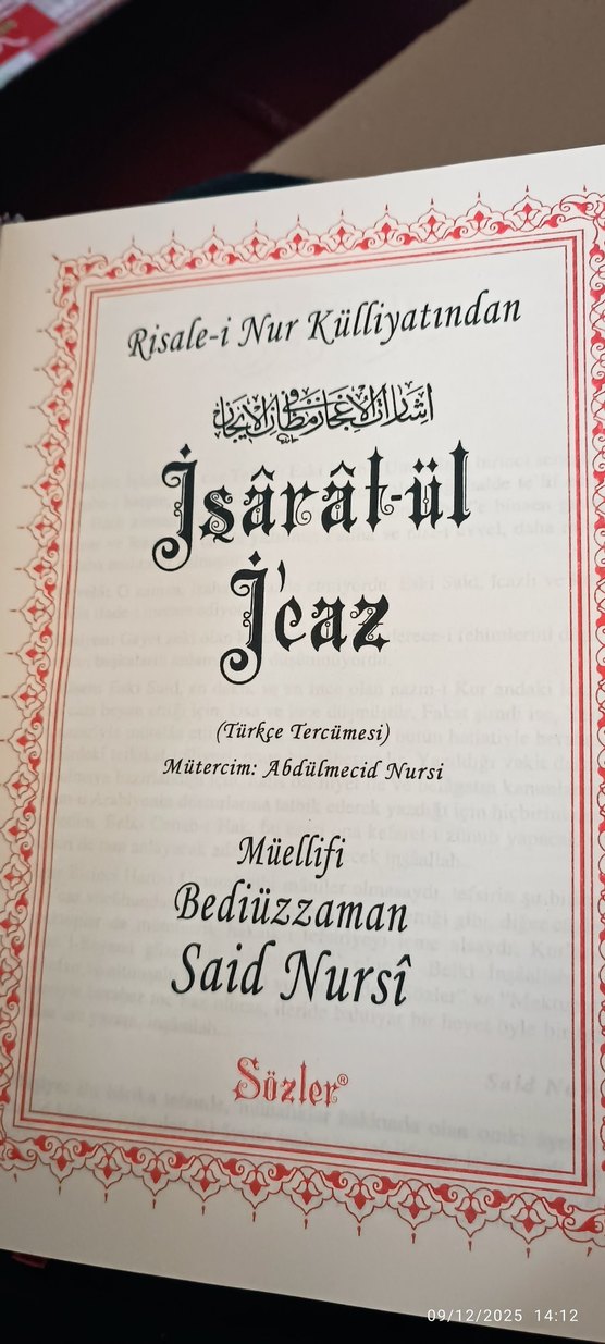 İşaratü'l-İcaz Risale-i Nur Bediüzzaman Said Nursi - Görsel 3