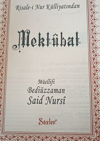 Mektubat Risale-i Nur külliyatı Bediüzzaman Said Nursi - Görsel 3