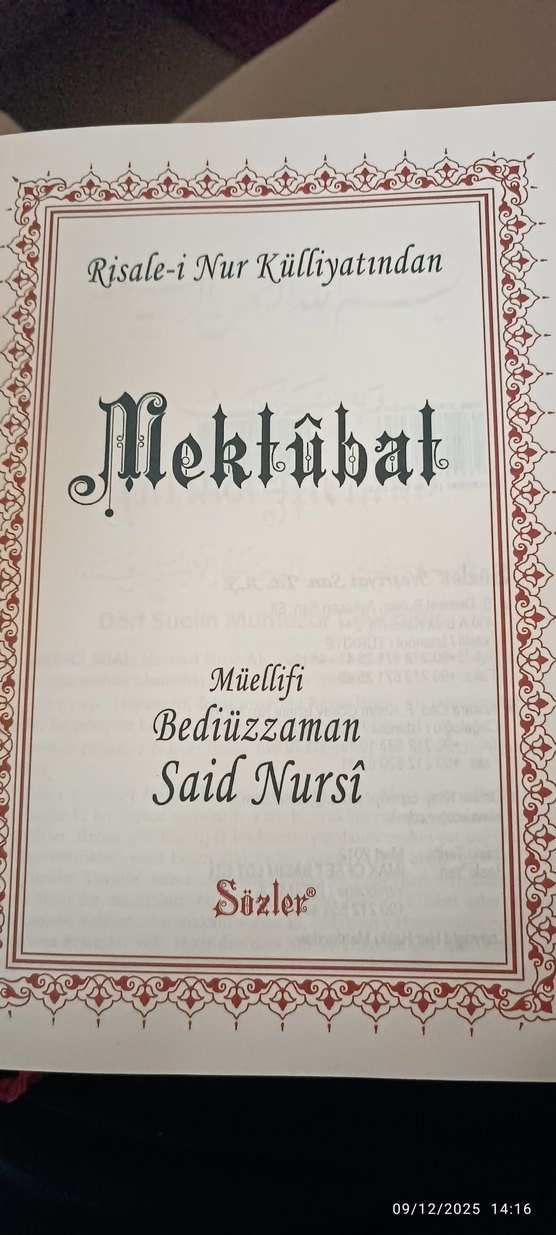 Mektubat Risale-i Nur külliyatı Bediüzzaman Said Nursi - Görsel 3