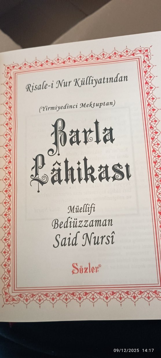 Berla Lahikası Risale-i Nur Külliyatı Bediüzzaman Said Nursi - Görsel 3