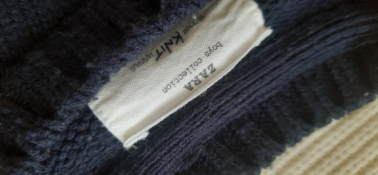 ZARA  Mavi Kadın Triko Kazak 8 yaş - Görsel 5