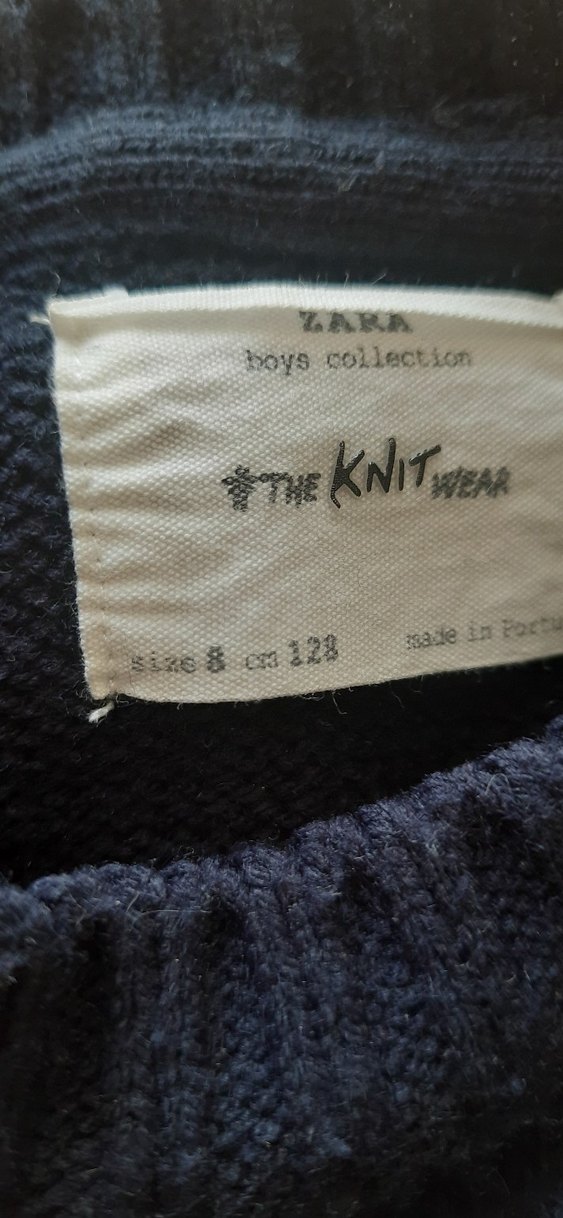 ZARA  Mavi Kadın Triko Kazak 8 yaş - Görsel 4