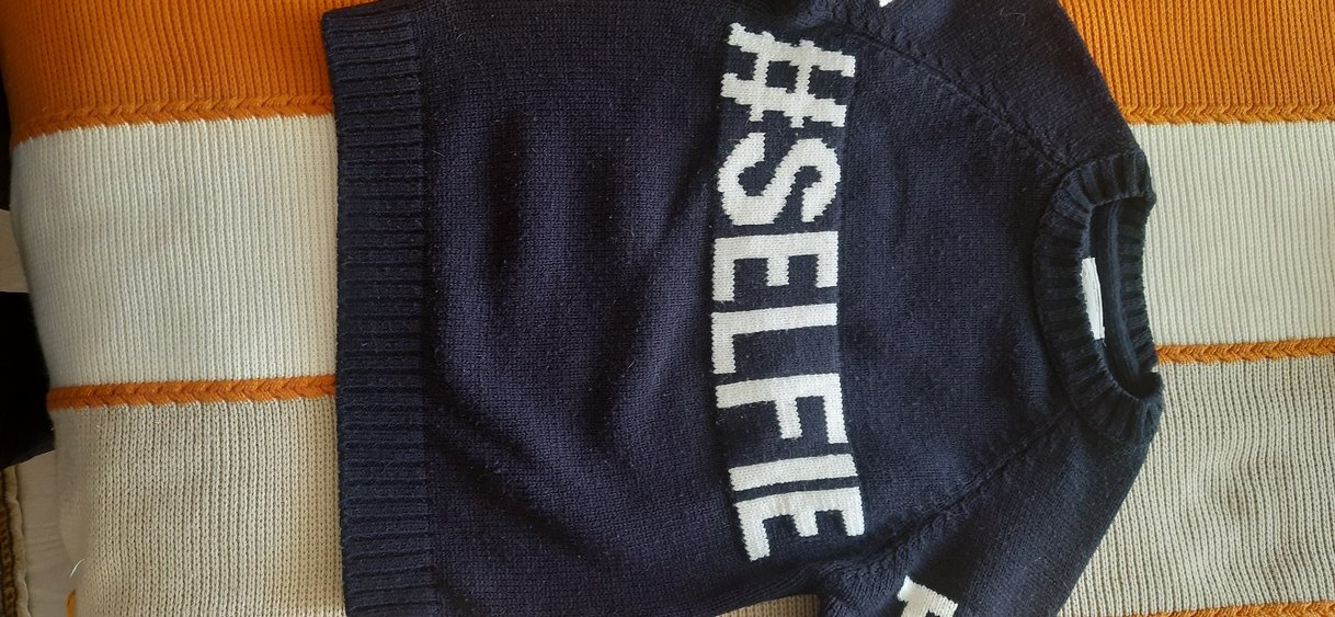 ZARA  Mavi Kadın Triko Kazak 8 yaş - Görsel 2