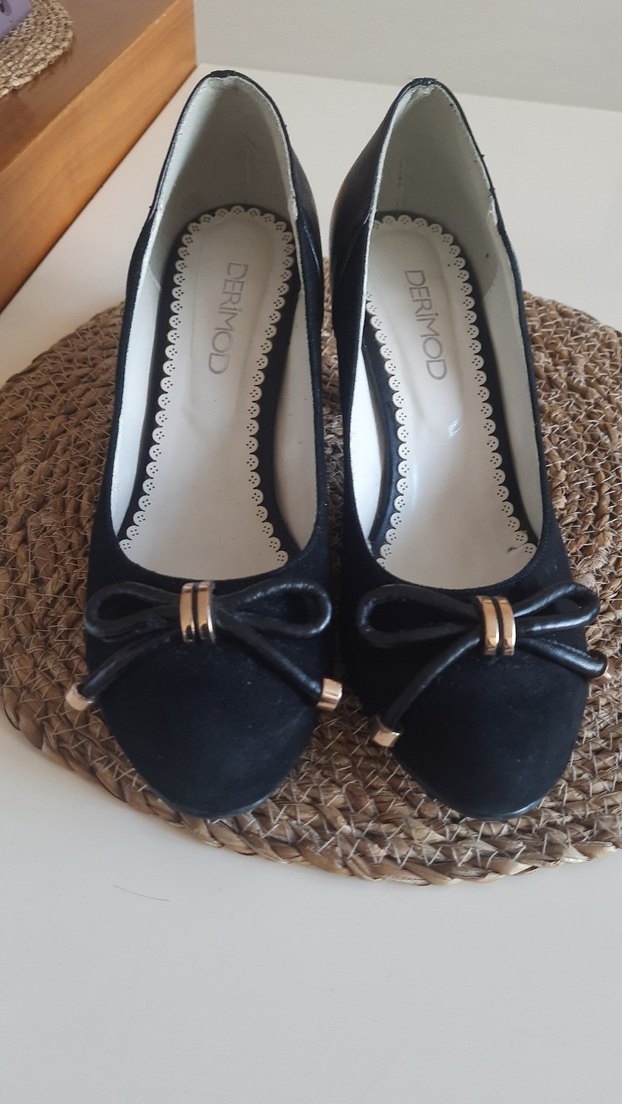 Siyah Süet 39 numara derimod - Görsel 2