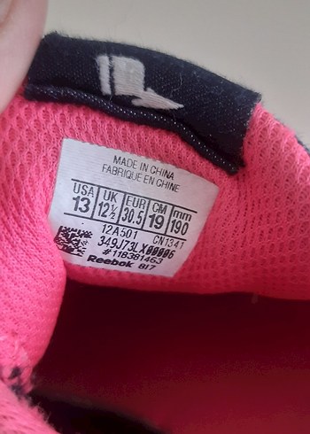 Kız Çocuk için Reebok Pembe Siyah Spor Ayakkabı 30.5 - Görsel 6