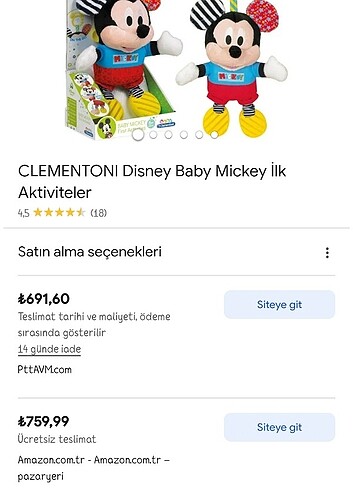 Clementoni Mickey Mouse çıngırak
