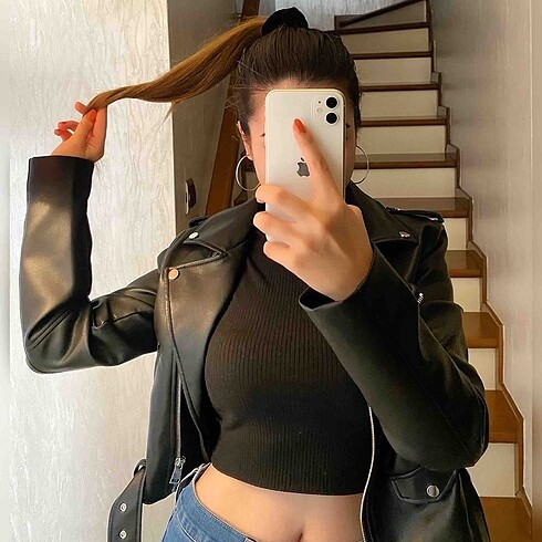 s Beden siyah Renk stradivarius deri ceket