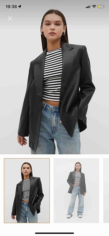 stradivarius deri blazer