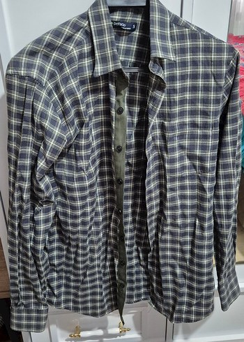 DeFacto Gri Kareli Uzun Kollu Erkek Gömlek - Görsel 3