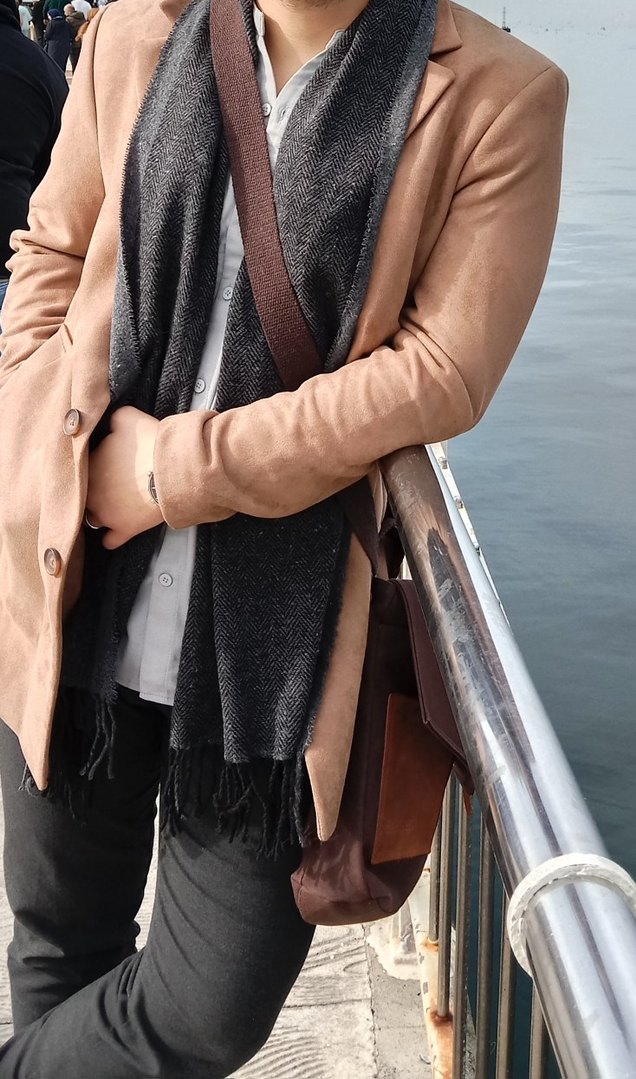 Düğmeli Kahverengi Süet Erkek Kaban - Görsel 5