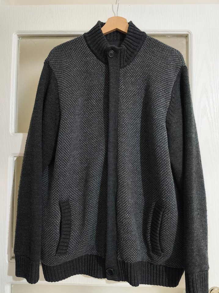 içi astarlı erkek hırkası - Görsel 2