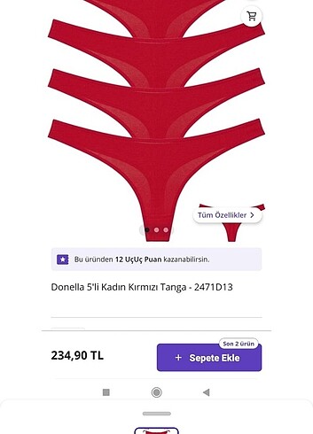 4 adet mevcut 1 tanesi denendiği için 