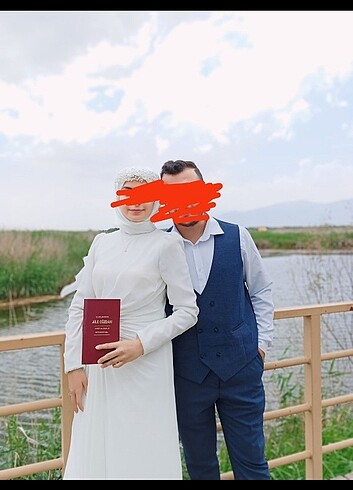 s Beden Nikâh elbisesi sadece bir kez giyildi çok yeni ve güzel