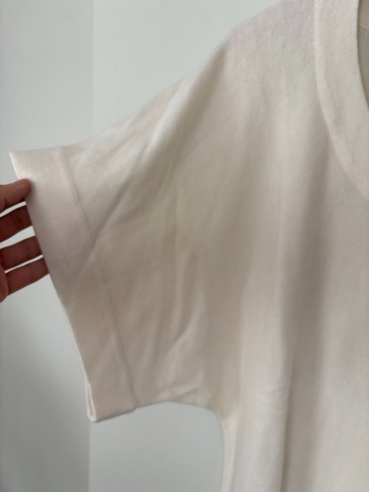 Kısa Kollu Krem Yün Kadın Kazak - Görsel 3