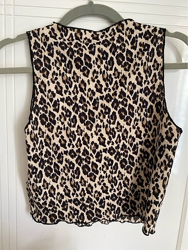 m Beden siyah Renk Leopar bluz