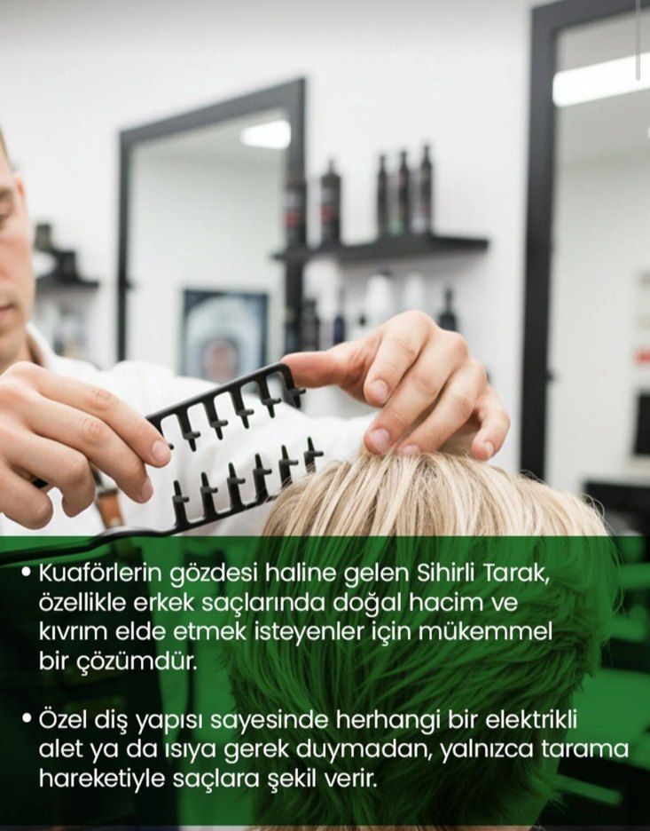 Saç Teli Kırmayan Kuaför Tarak Sistemi - Görsel 2