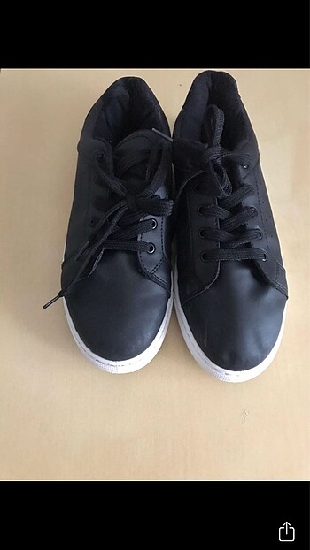 Unisex siyah spor ayakkabı 38 no