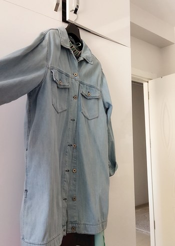 LC Waikiki büyük beden kot ceket, açık mavi düğmeli Midi Denim Kadın Ceket