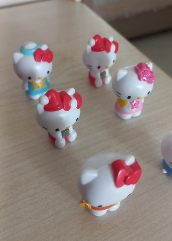  Beden Renkli Hello Kitty Figürleri Seti