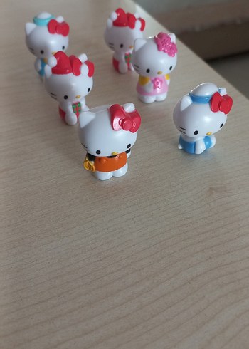  Beden Renk Renkli Hello Kitty Figürleri Seti
