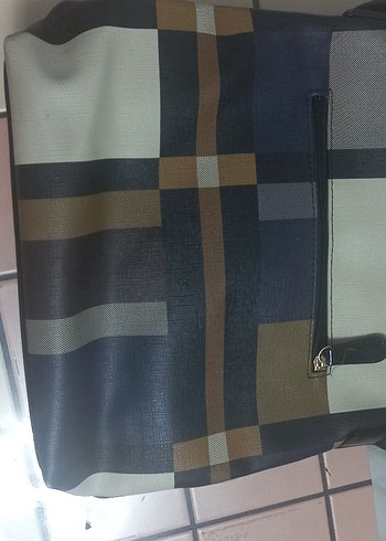 Kadın Kareli Fermuarlı Günlük Çanta - Görsel 3