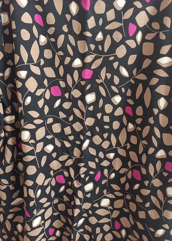 Desenli Kahverengi Kadın Bluz - Görsel 7