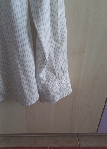 Kadın Beyaz Pliseli Keten Gömlek - Görsel 5