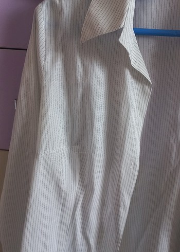 Kadın Beyaz Pliseli Keten Gömlek - Görsel 4