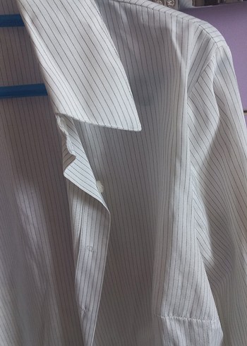 Kadın Beyaz Pliseli Keten Gömlek - Görsel 3