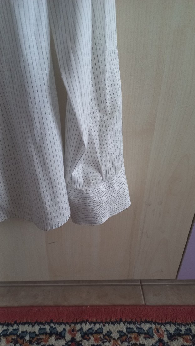 Kadın Beyaz Pliseli Keten Gömlek - Görsel 5