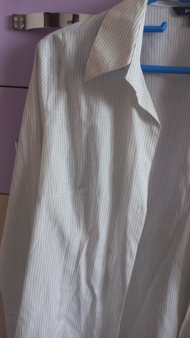 Kadın Beyaz Pliseli Keten Gömlek - Görsel 4