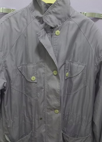 Lila Düğmeli Midi Kadın Ceket - Görsel 8