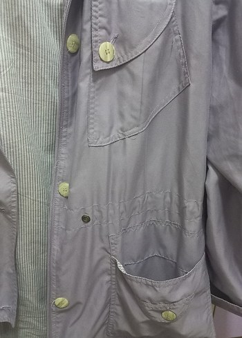 Lila Düğmeli Midi Kadın Ceket - Görsel 2