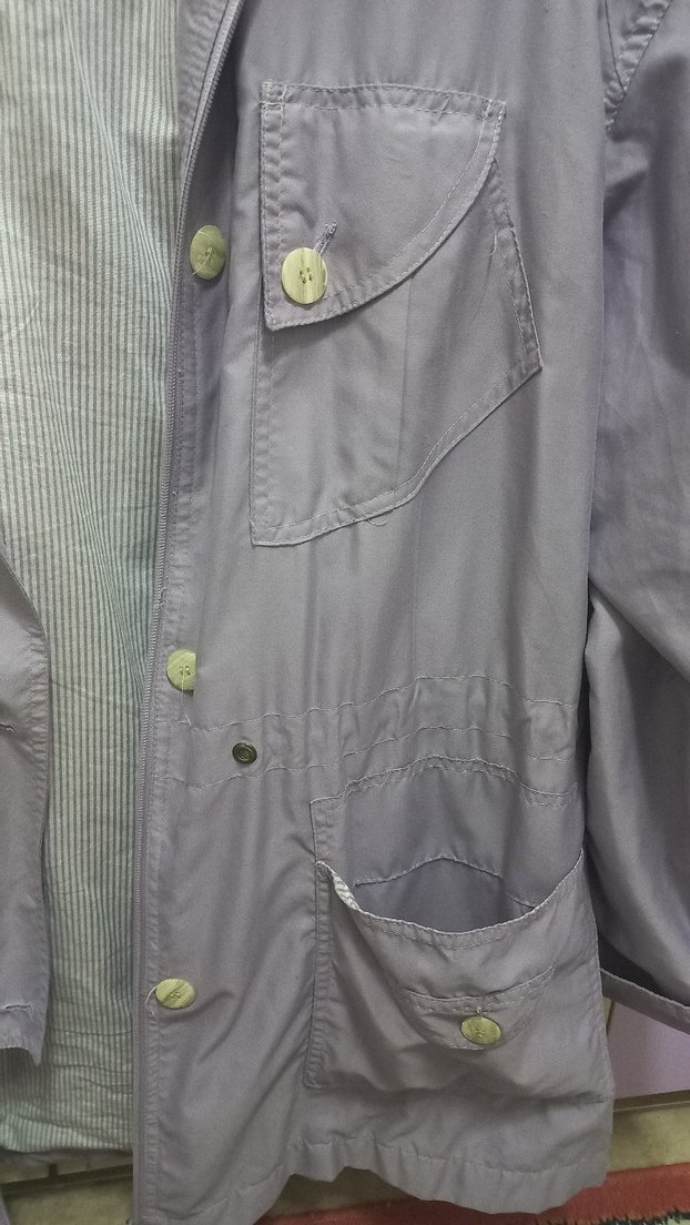 Lila Düğmeli Midi Kadın Ceket - Görsel 2