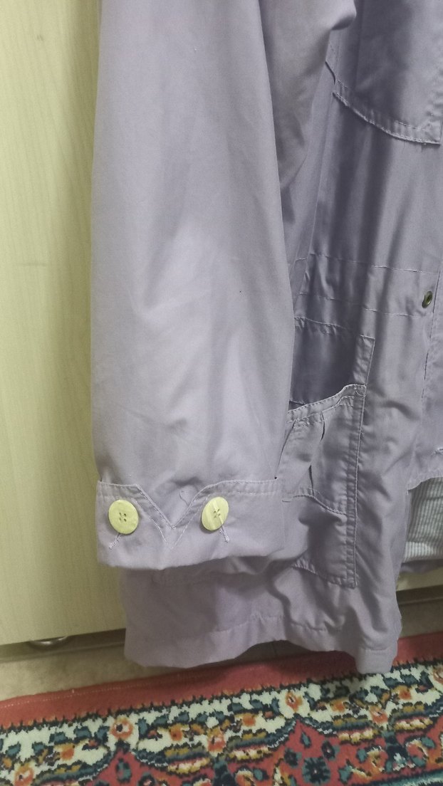 Lila Düğmeli Midi Kadın Ceket - Görsel 4